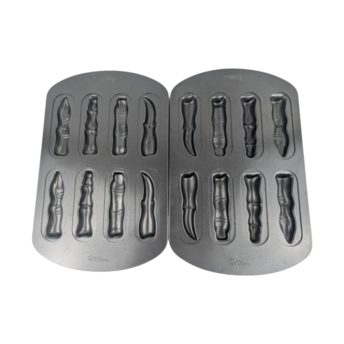 Vintage Wilton Halloween Fingers Cookie Pan, Spooky Finger Shaped Cookie Mold, Novelty Baking Pan for Halloween Treats