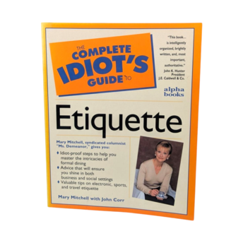 1996 Etiquette Guidebook, Complete Idiot's Guide, Vintage Manners Book, Hostess Gift, Social Skills Reference