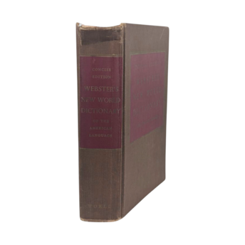 1959 Webster's New World Dictionary American Language Concise Edition, Vintage Hardcover Reference Book, Mid Century Collectible Dictionary