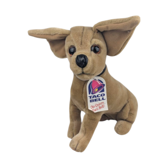 Vintage 1998 Talking Taco Bell Chihuahua Plush Dog,Yo Quiero Taco Bell, Works! 90s Advertising Toy, Collectible Stuffed Animal