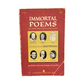 1958 Immortal Poems of the English Language, Vintage Softcover Book, Oscar Williams, Anthology, Poetry Collection, Classic Literature