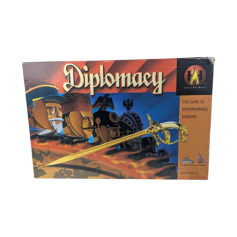 Vintage Diplomacy Board Game 1999 Avalon Hill Edition, Complete Strategy Game of International Intrigue with Metal Miniatures