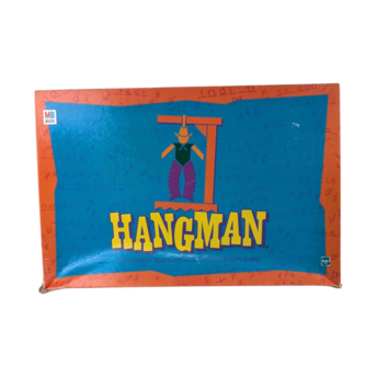 Vintage 1988 Hangman Board Game by Milton Bradley, Complete 80s Word Guessing Game, Family Game Night Toy