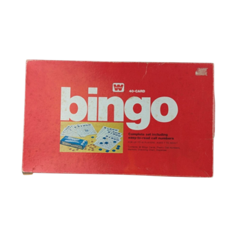 Vintage Whitman Bingo Game Set, 40-Card Family Game Night Box, Classic Group Activity Supplies, Paper Ephemera for Crafts, Game Room Decor