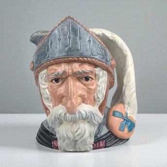 Vintage 1956 Royal Doulton Don Quixote Character Jug D6455, Large English Pottery Toby Mug, Man Cave Bar Decor Collector Gift