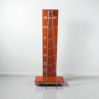 1960s Hit The Pot Wood Dexterity Game, Vintage Bar Game or Man Cave Decor, Mid-Century Skill Toy