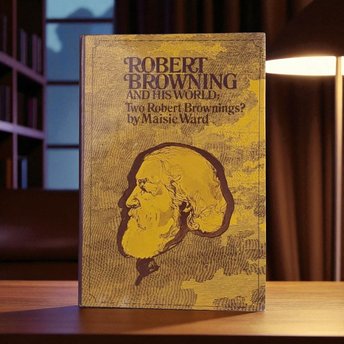 Robert Browning and His World 1969 by Maisie Ward, Vintage Poet Biography, Victorian Literature Hardcover with Dust Jacket