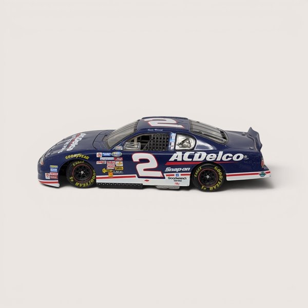 Vintage blue Action 1:24 scale diecast replica of Kevin Harvick's number 2 ACDelco Chevrolet Monte Carlo race car.