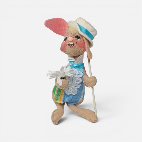 1996 Annalee Felt Fabric Easter Bunny Figurine