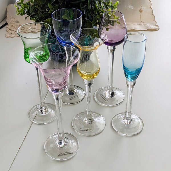 Lenox Assorted Color Gems Cordial Glasses set of 6