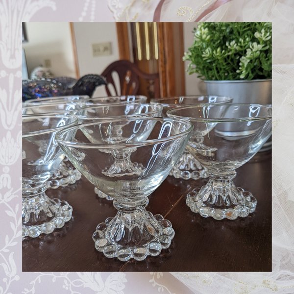 1950s Vintage Anchor Hocking Berwick Boopie Champagne Glasses (Set of 10)
