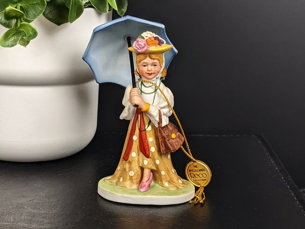 Reco The McClellands 'Dressing Up' Woman with Umbrella Figurine