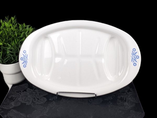 Vintage Corningware Cornflower P-19 13" Roasting Platter