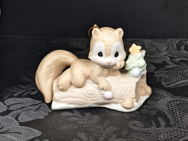1992 Enesco Precious Moments Squirrel Ornament "I'm Nuts About You"