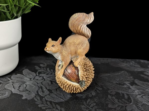 Vintage Squirrel on Acorn Figurine