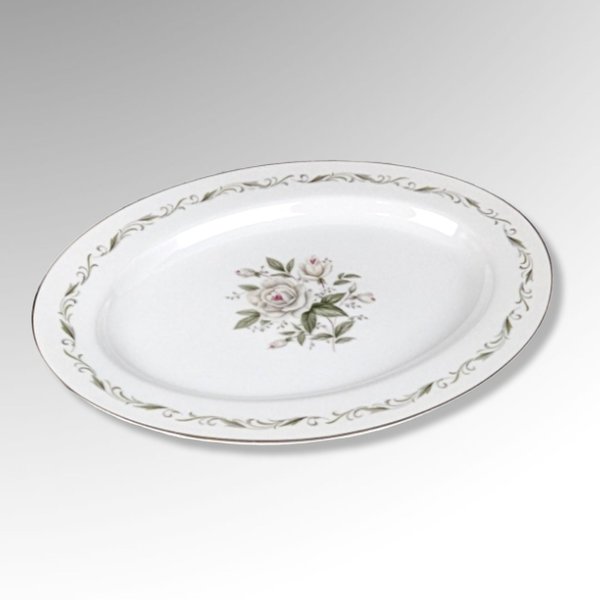 Vintage Diamond China Romance 12" Serving Platter