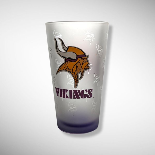 Miller Lite MN Vikings Frosted Glass