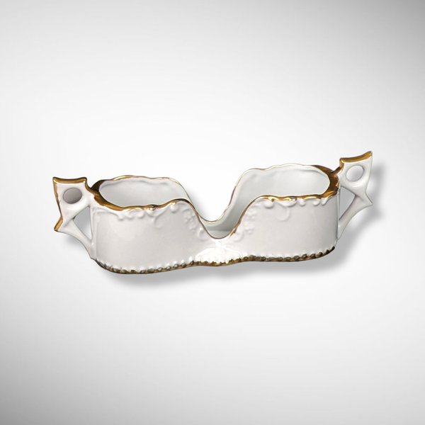 Vintage Double Spoon Holder, Signed M. Attaway