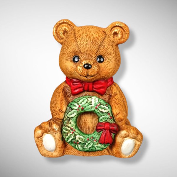 Ceramic Vintage Teddy Bear Music Box