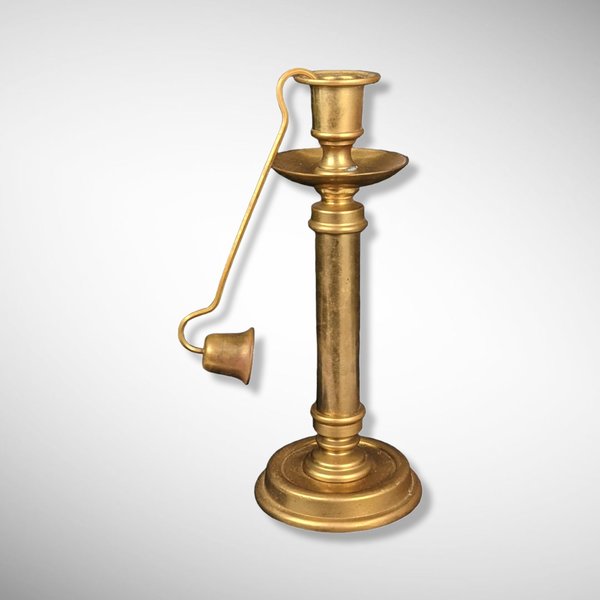 Vintage Brass Candlestick Holder with Snuffer
