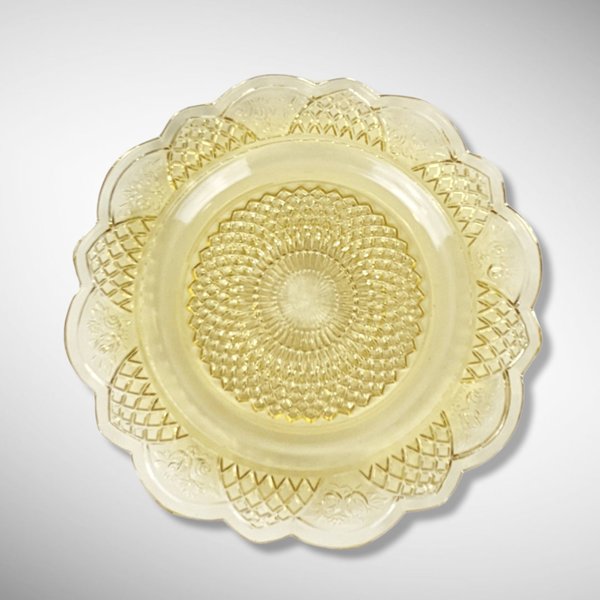 1934 Federal Glass Amber Mayfair Dinner Plate, Depression Glass