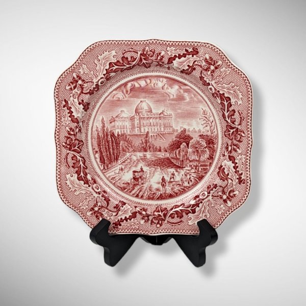 Johnson Bros Historic America The Capitol Square Pink and White Salad Plate