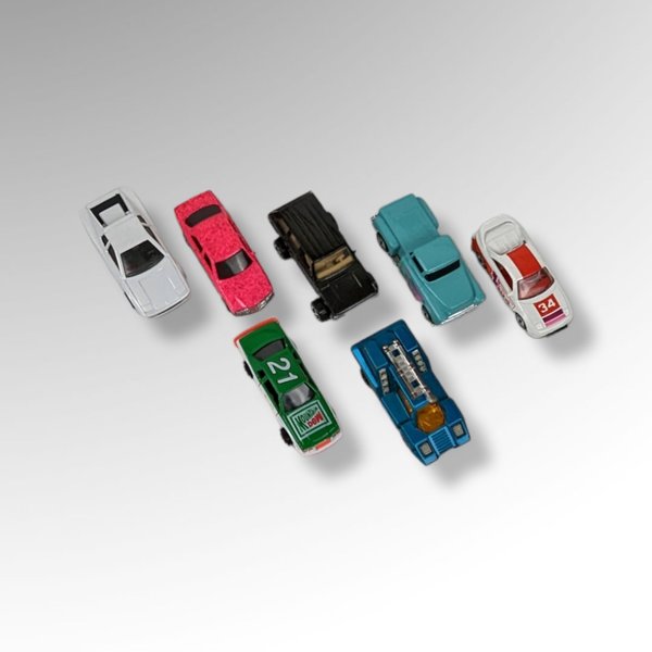 Set of 7 1970-1990s Vintage Hot Wheels Cars