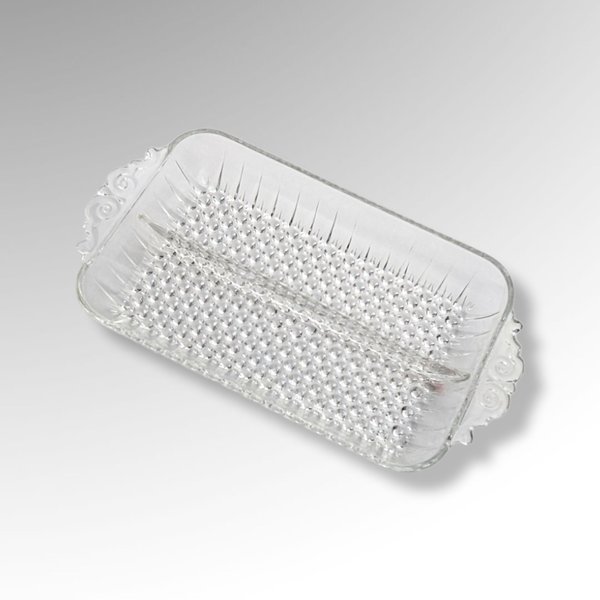 Anchor Hocking Clear Rectangular Divided Relish Dish