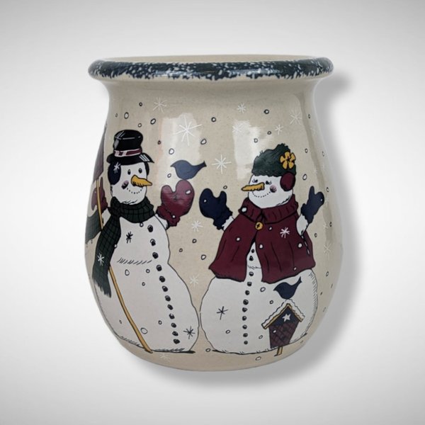 2000 Home and Garden Snowman Ceramic Utensil Holder