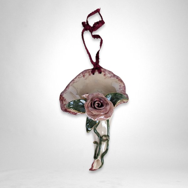 2000 Heather Goldminc Rose Wall Vase/Pocket