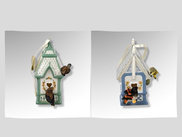 2000 Bradford Exchange Porcelain Birdhouse Ornament, Your Choice