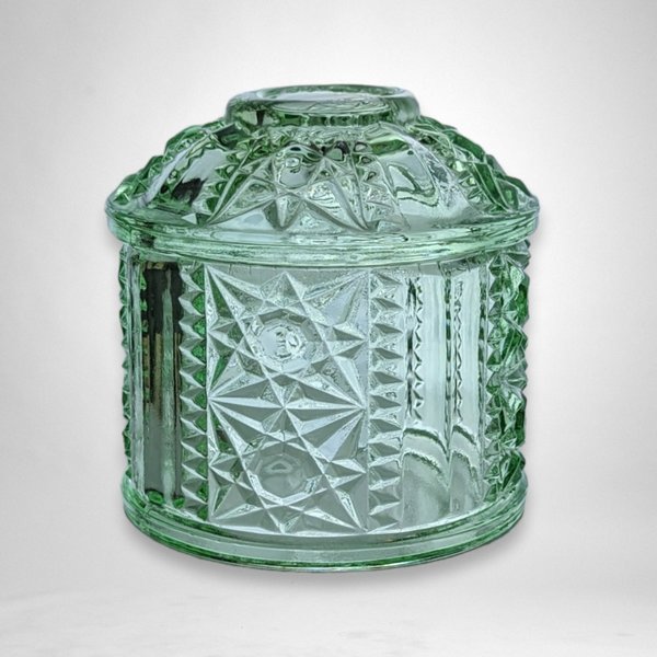 Indiana Glass Green Fairy Lamp, Top Only
