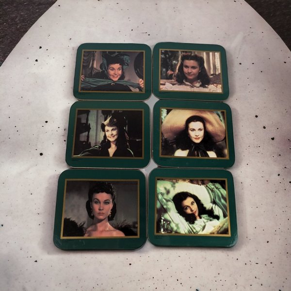 Set of 6 1992 Gone with the Wind Coasters