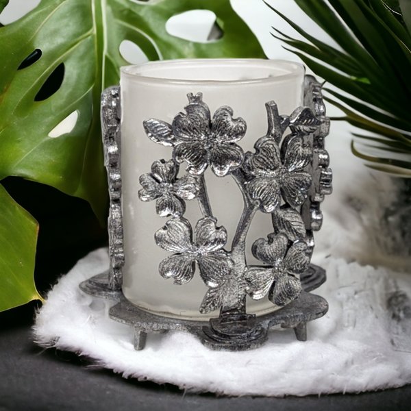 Vintage 1978 Metzke Pewter Votive Candle Holder: Timeless Elegance in Pewter