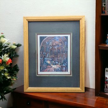 1993 Fireside Fairytales Signed Print by Randal Spangler | Unframed Vintage Artwork | Collectible Fairy Tale Decor | Whimsical Home Wall Art