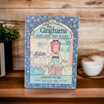 1976 The Ginghams Paper Doll and Playset: Sarah's Picnic - Vintage Collectible