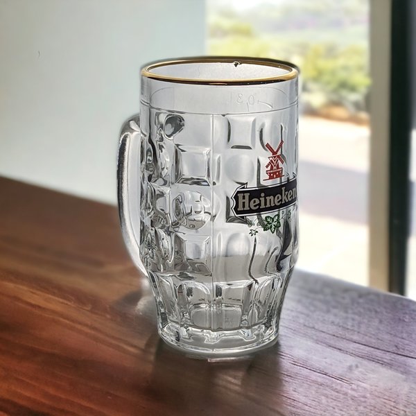 Vintage Heineken Glass Mug - Retro Beer Collectible