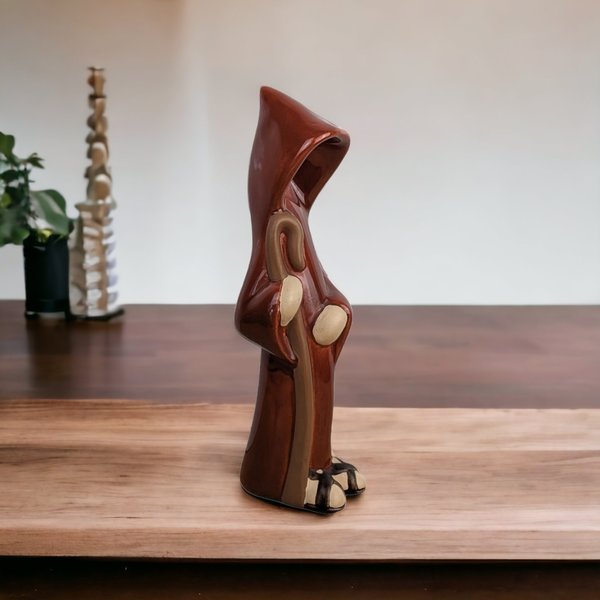 1972 Handmade Ceramic Monk Figurine