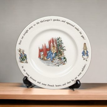 Vintage Wedgewood Peter Rabbit Plate (8") - Beatrix Potter Charm!