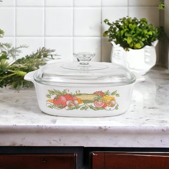 Corning Ware Garden Harvest Square A-2-B Casserole Dish with Lid