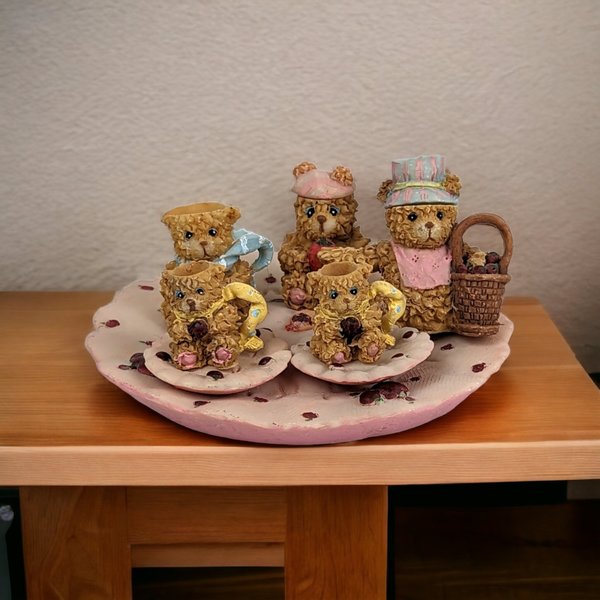 Adorable Belovable Bears Miniature Tea Set for Tea-Time Delights