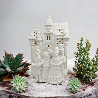 1990s Party Lite Carolers Ceramic Tealight Candle Holder