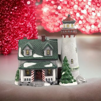 Vintage Dept. 56 Craggy Cove Lighthouse Ornament – Coastal Christmas Nostalgia