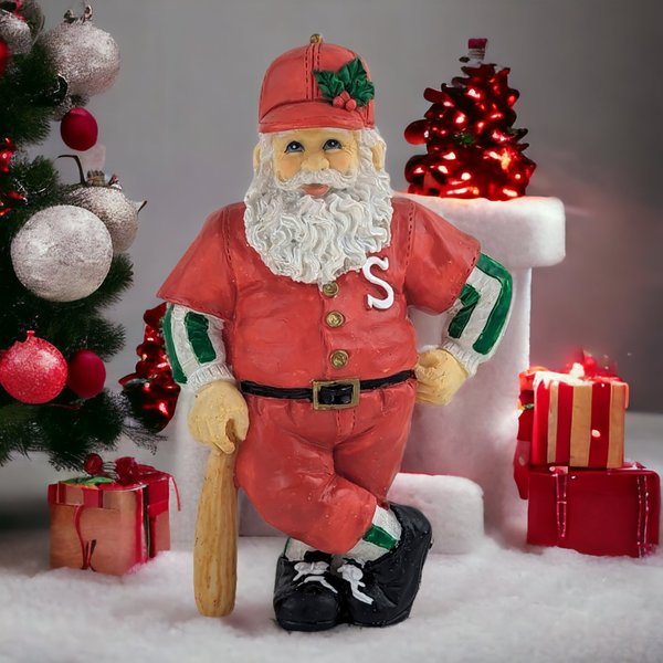 1997 Possible Dreams Baseball Santa Figurine - Bringing Home the Christmas Game