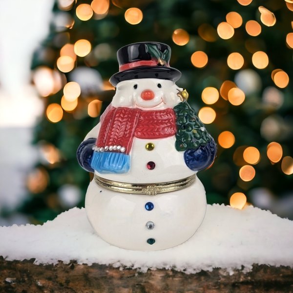 Mr. Christmas Snowman Animated Music Box - A Whimsical Wonderland of Melodies and Motion!
