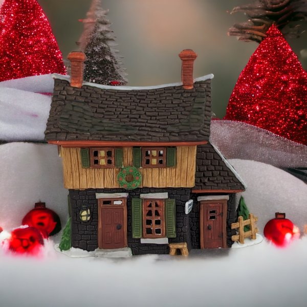 1990 Dept. 56 Ichabod Crane's Cottage, Sleepy Hollow - Vintage Christmas Village Collectible