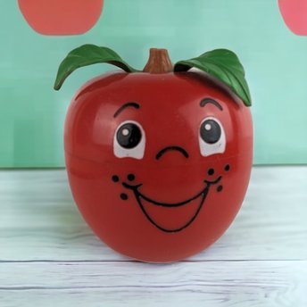 Vintage Fisher Price Happy Apple Roly Poly Musical Toy - Classic Childhood Melodies