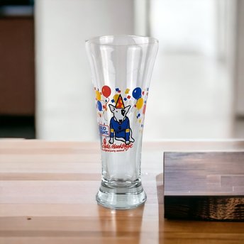 Vintage 1987 Bud Light Spuds MacKenzie Beer Glass - Nostalgic Collectible for Brew Enthusiasts!