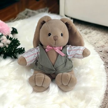 Vintage Commonwealth Plush Bunny with Vest