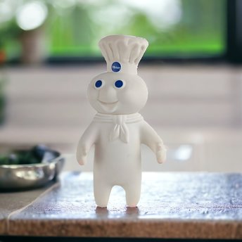 1995 Pillsbury Doughboy Figure, Has Pink Spots